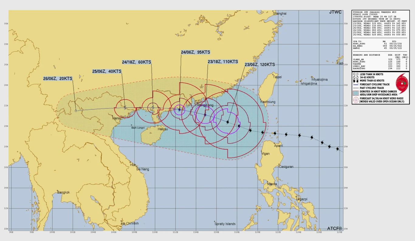 航空事件簿  2025/09 米塔颱風 樺加沙颱風 浣熊颱風：9/23