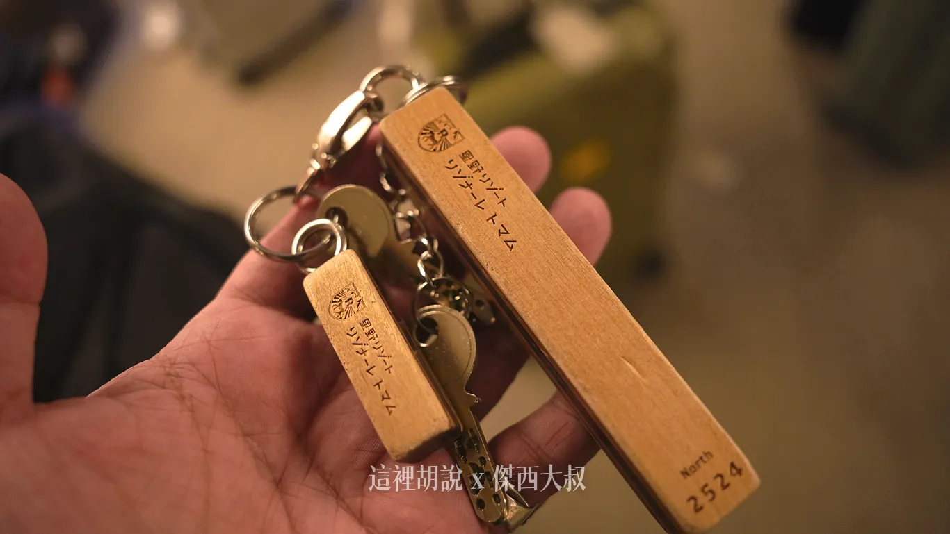The key is a traditional physical key, with one large and one small, totaling two sets. They can be used separately for convenient access for co-travelers.