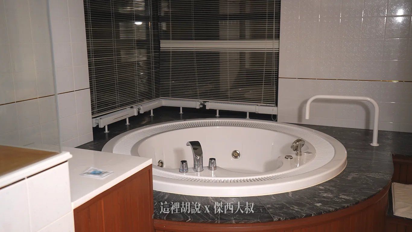A large Jacuzzi tub.