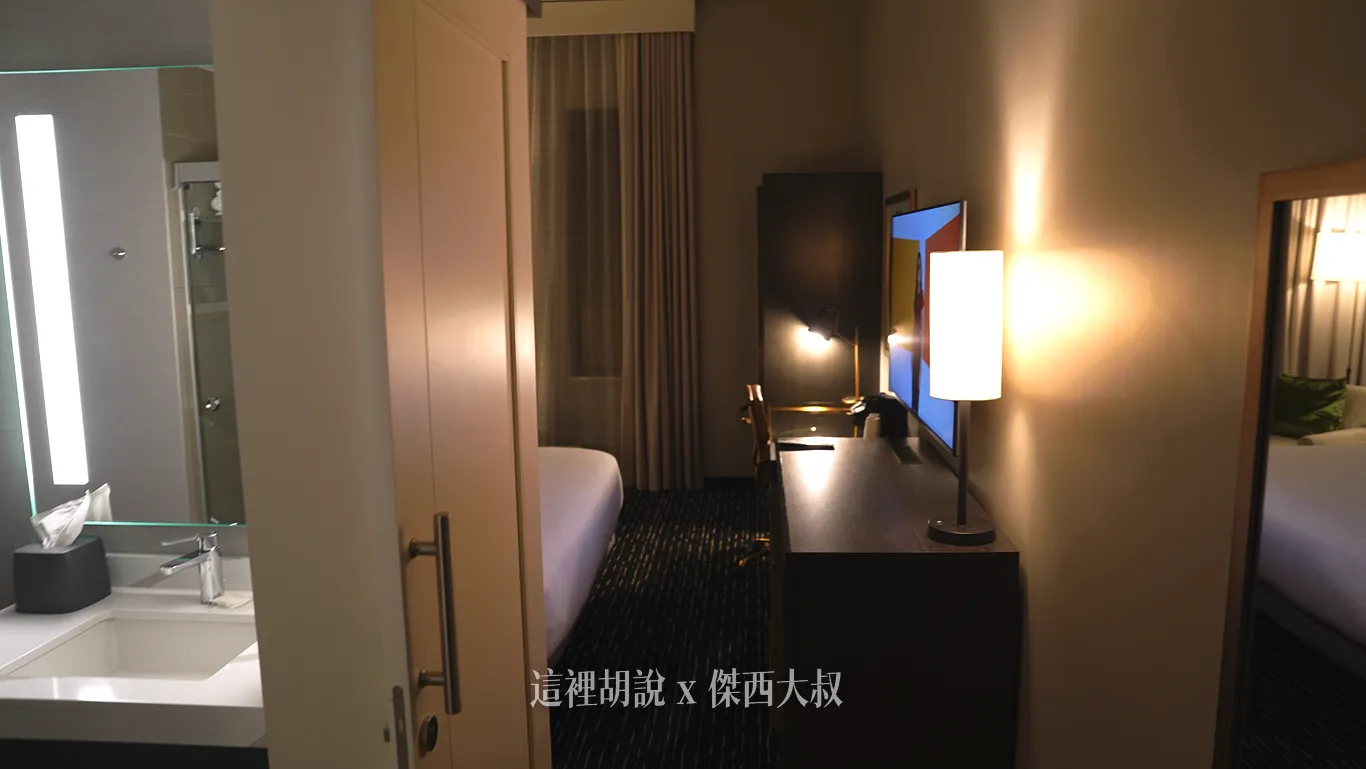 標準客房打開一旁就是浴室