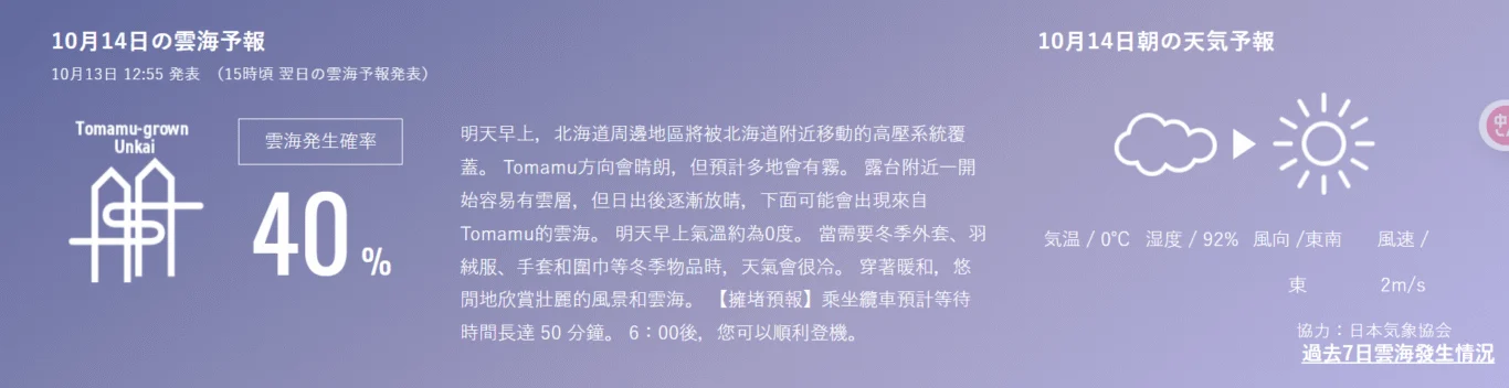 星野TOMAMU度假村| 雲海平台 雲海日出跟你說早安! 纜車直達!彷彿置身仙境 夏季活動:雲海預報 星野TOMAMU度假村| 雲海平台 雲海日出跟你說早安! 纜車直達!彷彿置身仙境 夏季活動:雲海預報