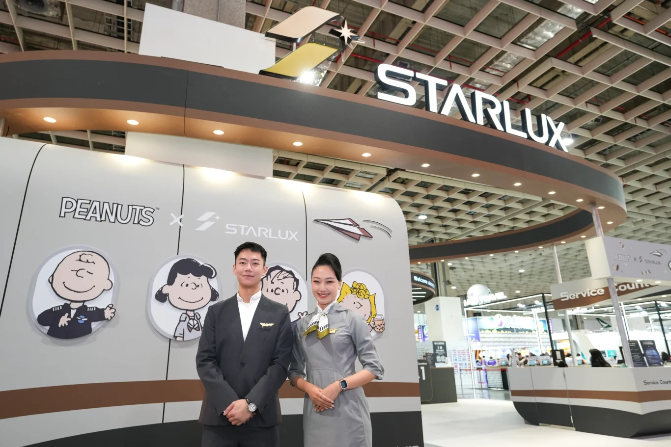 星宇航空以「穿越未來之門，啟航無限可能」為主題，打造沈浸式展區