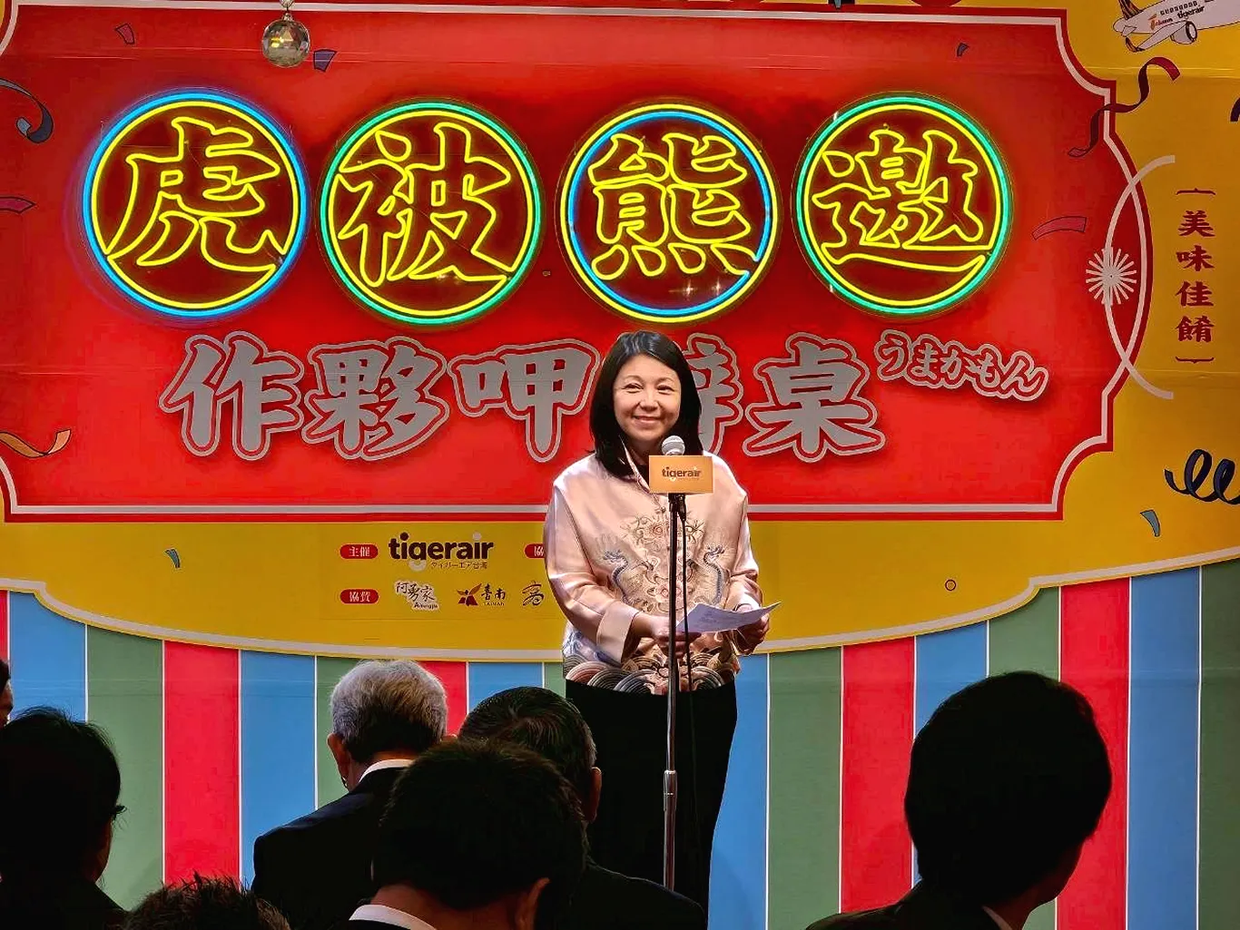台灣虎航董事長黃世惠非常榮幸可以在熊本舉辦台灣台南最道地的辦桌