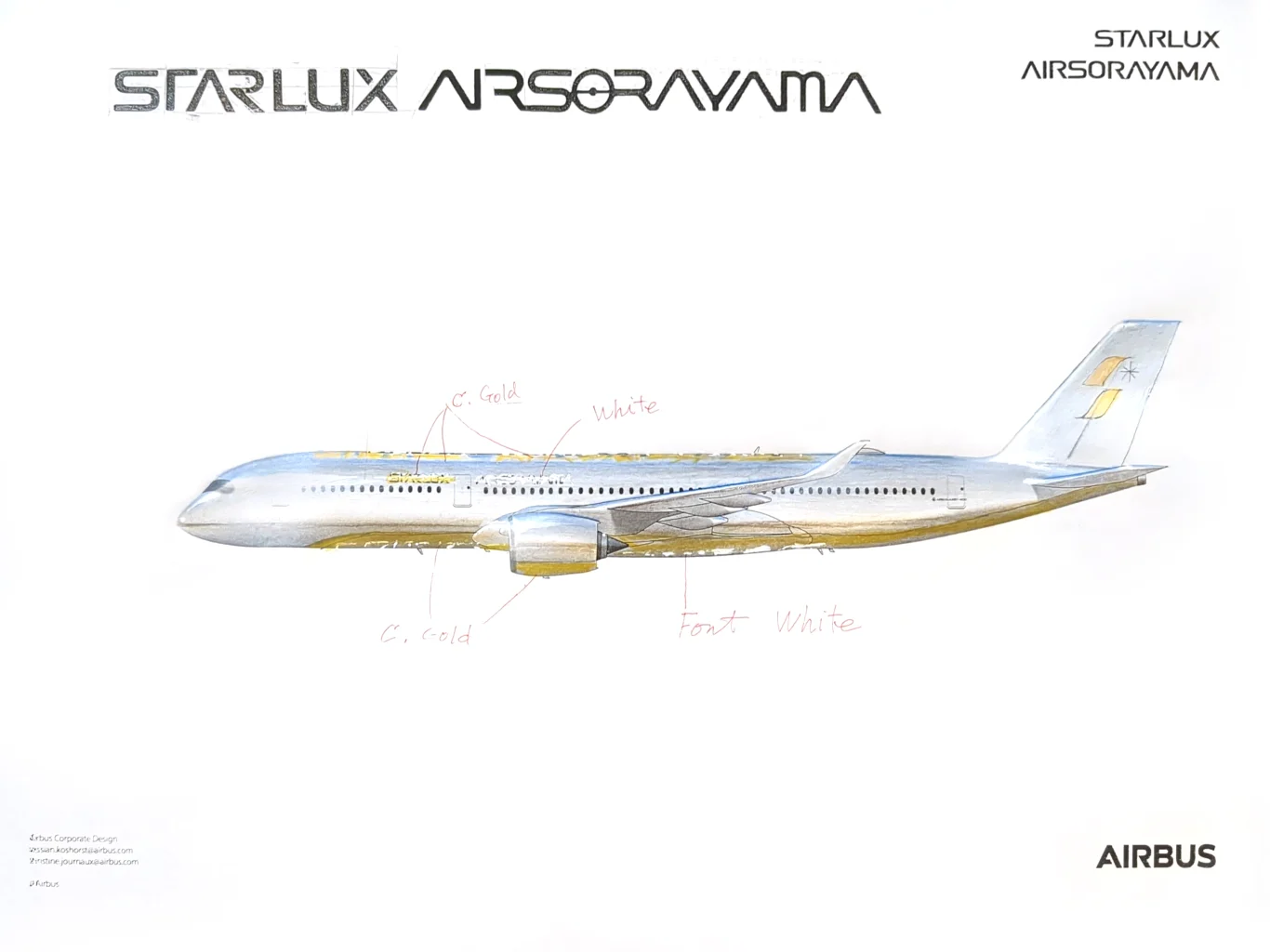 STARLUX AIRSORAYAMA 空山基手稿