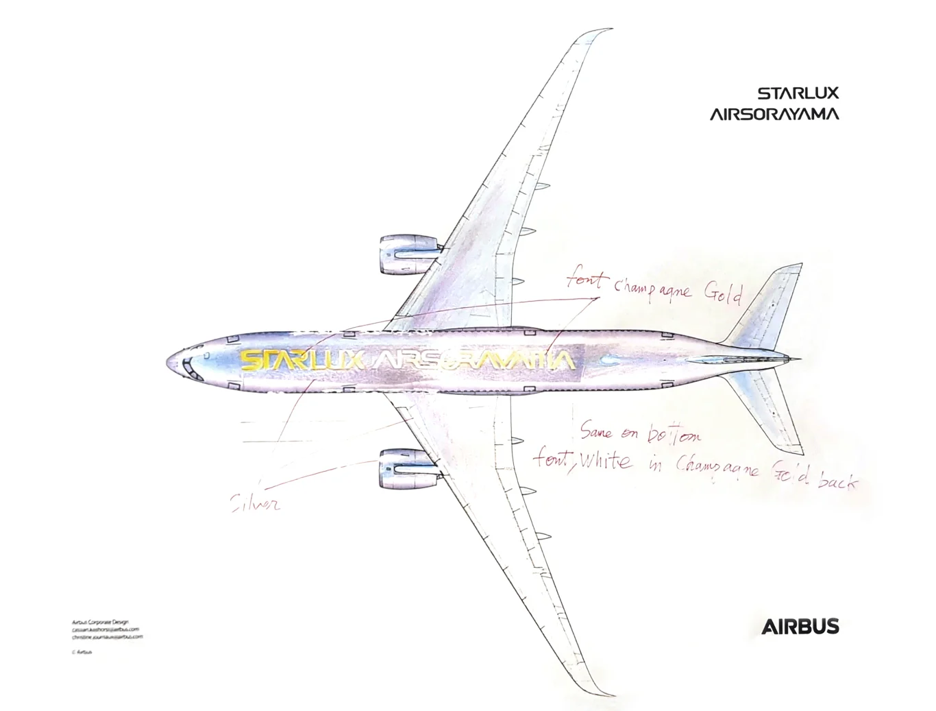 STARLUX AIRSORAYAMA 空山基手稿