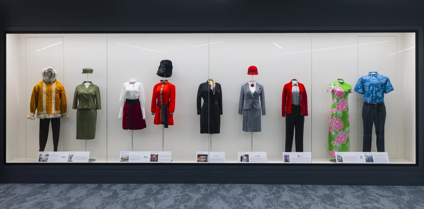 展出旗下集團品牌歷代制服 展出旗下集團品牌歷代制服