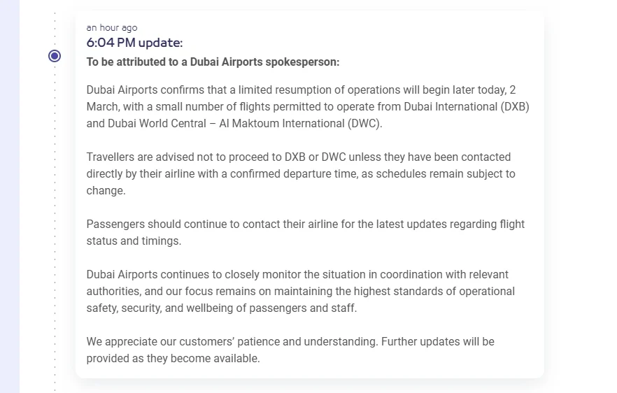 航空事件簿:2026/2/28 中東衝突航班取消 主要影響:阿聯酋、阿提哈德、卡達:事件記錄 航空事件簿:2026/2/28 中東衝突航班取消 主要影響:阿聯酋、阿提哈德、卡達:事件記錄