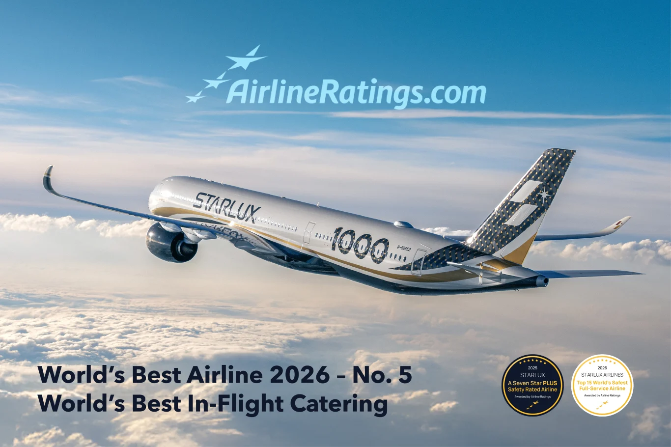 Airline Ratings 2026 星宇航空榮獲「最佳航空第五名」 「全球最佳機上餐飲」 - 這裡胡說 JL TALKS Airline Ratings 2026 星宇航空榮獲「最佳航空第五名」 「全球最佳機上餐飲」 - 這裡胡說 JL TALKS