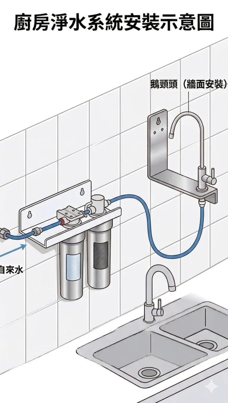 牆壁安裝套件（參考示意）