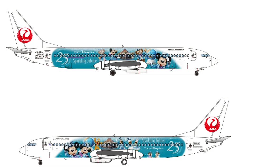 日本航空 JAL Jubilee Express：東京迪士尼海洋 25 週年特別彩繪機即將啟航 - 這裡胡說 JL TALKS