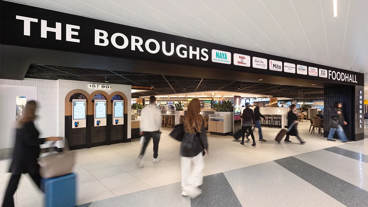 這次重新開發的核心亮點為 The Boroughs 美食廣場。圖片來源：ASUR Airports