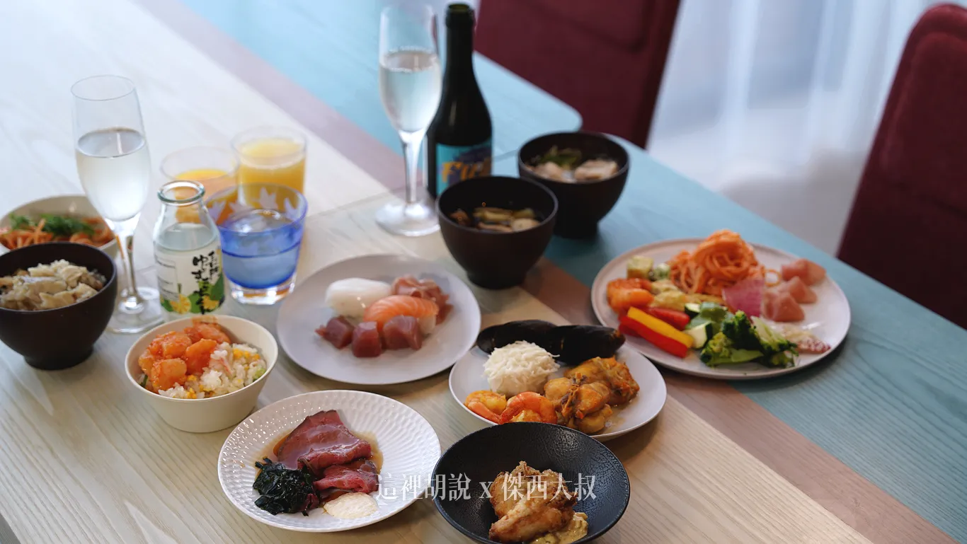 RISONARE 下關住宿開箱：PUKU PUKU 自助餐廳 河豚直接入菜 關門海峽絕景陪伴用餐 星野集團：PUKU PUKU 自助餐廳 晚餐