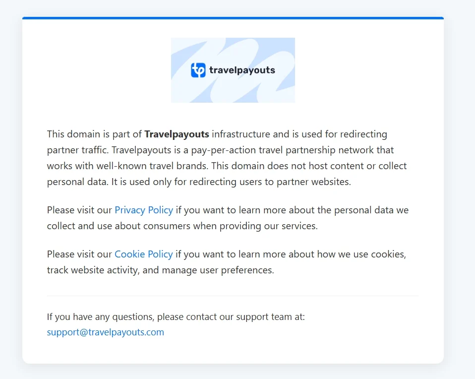 直接輸入emrldtp.cc 跳出來就是Travelpayouts 網站