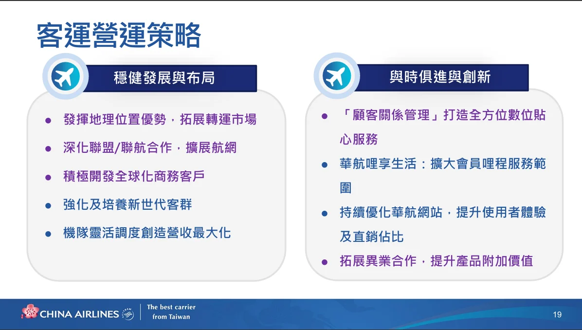 中華航空 2026年第二次法人說明會 逐字稿:客運市場以及策略 中華航空 2026年第二次法人說明會 逐字稿:客運市場以及策略