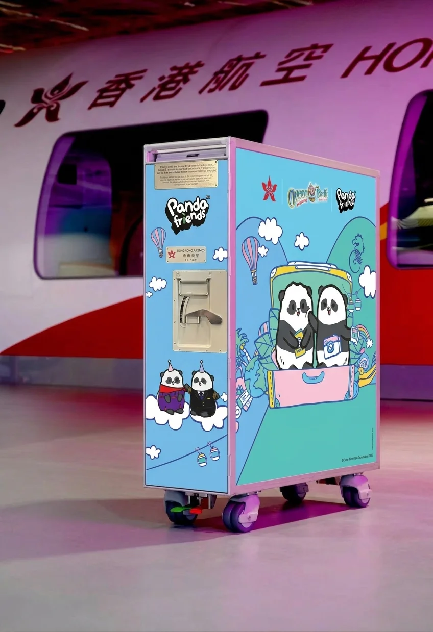 香港航空 X 海洋公園 Panda Friends 彩繪客機全面升級：全方位沉浸式體驗 由登機一刻起展開的大熊貓之旅