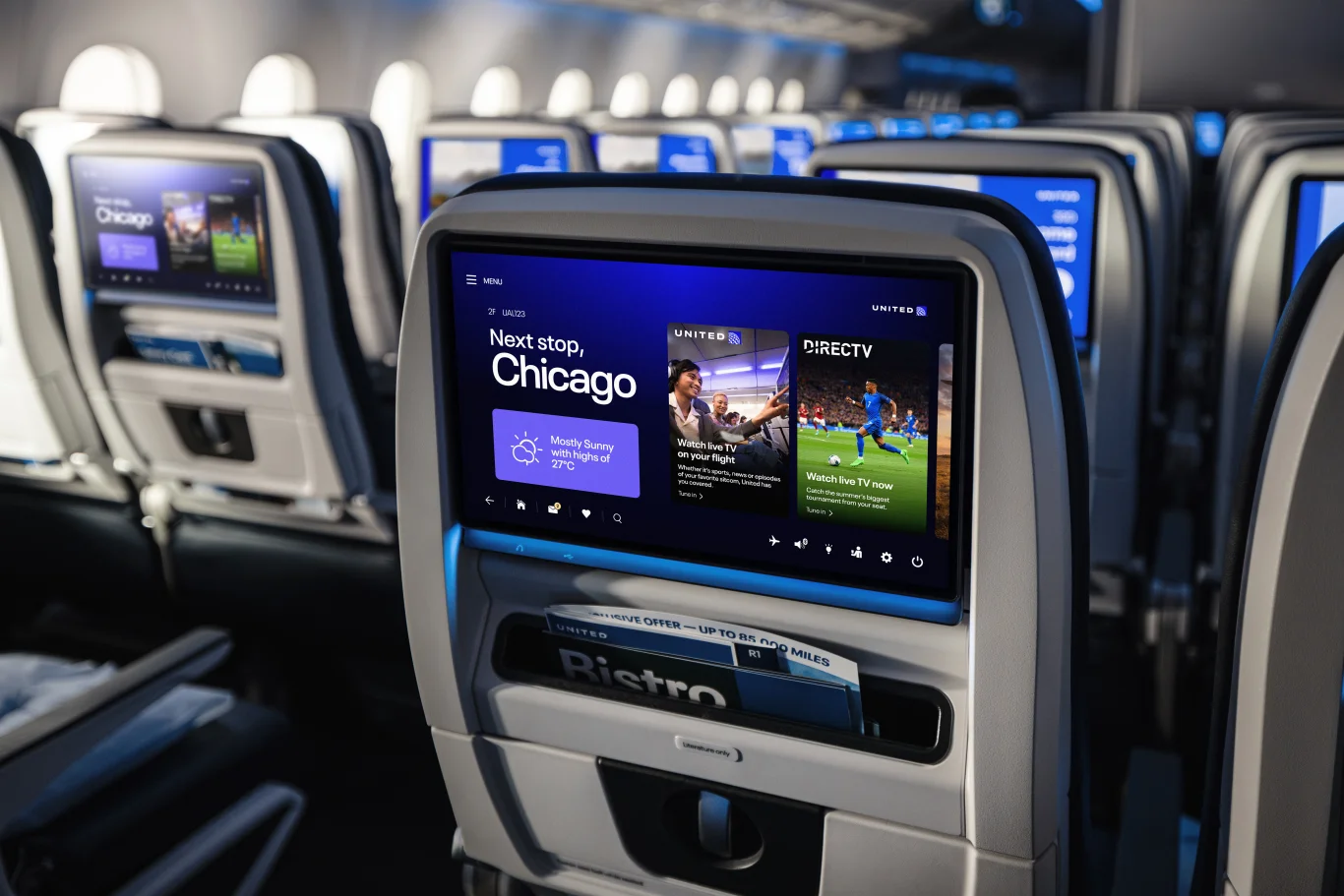 聯合航空攜手 DIRECTV 今夏於 Starlink 椅背螢幕串流直播電視，含體育賽事直播 - 這裡胡說 JL TALKS