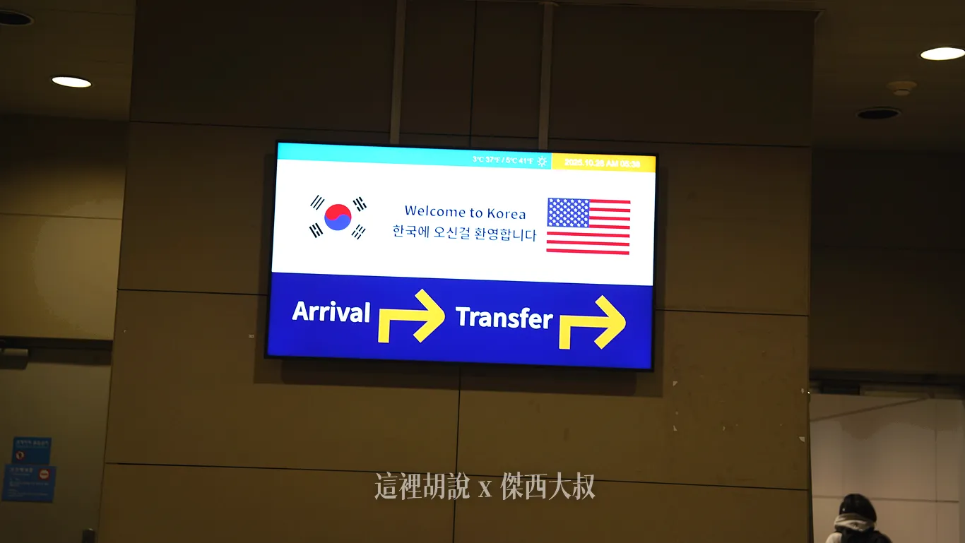 仁川機場都會在登機門秀出航班出發地的國旗