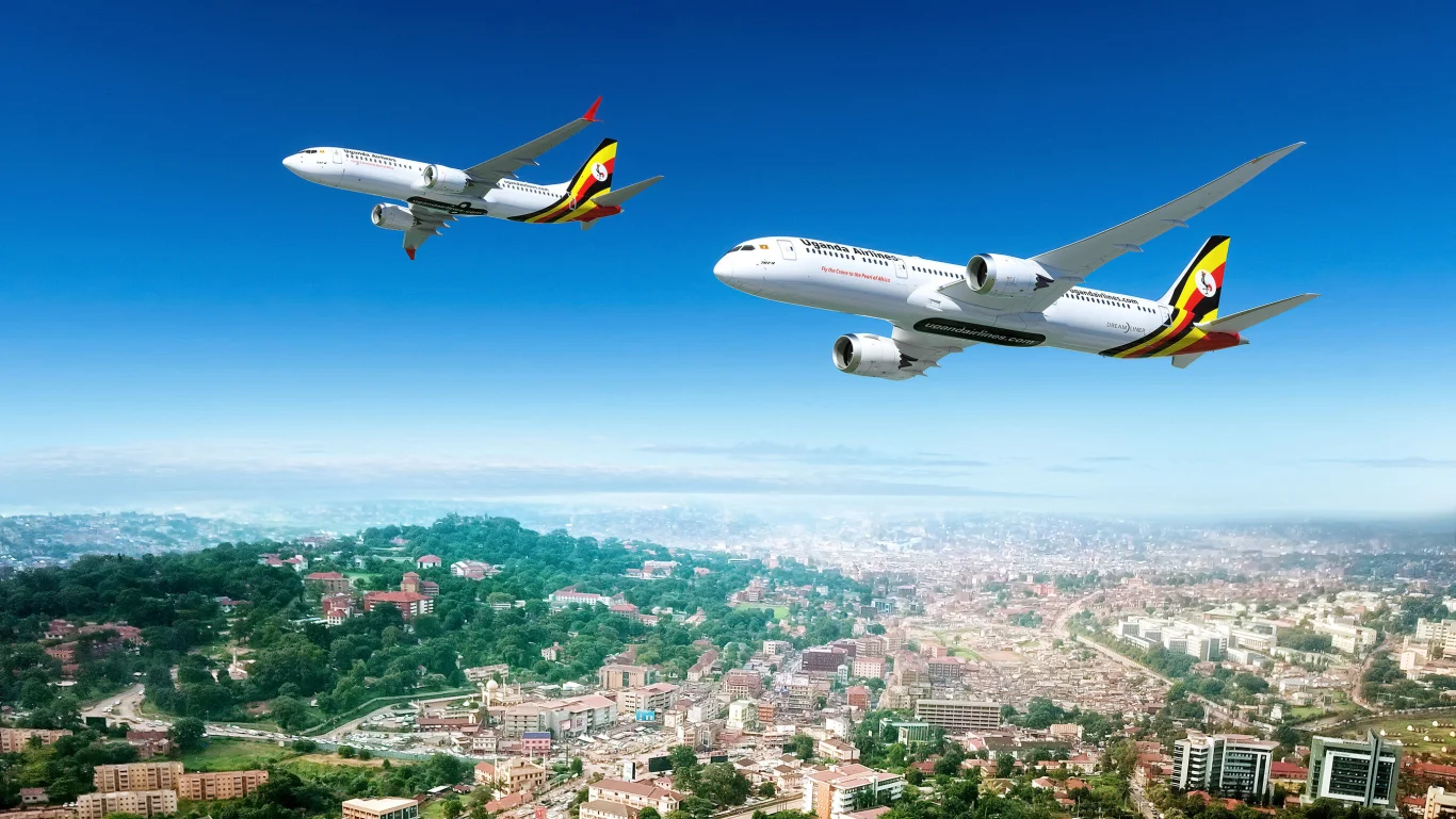 烏干達航空首度下訂波音 737 MAX 與 787 夢幻客機。 烏干達航空首度下訂波音 737 MAX 與 787 夢幻客機。