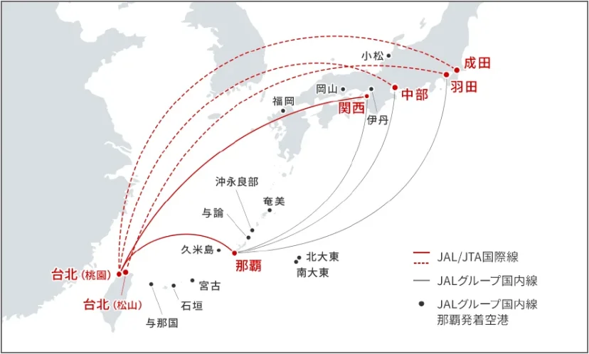 日本航空「JAL」強化台北航線佈局 復飛關西-台北季節航班並開賣冬春航季那霸-台北航班 - 這裡胡說 JL TALKS