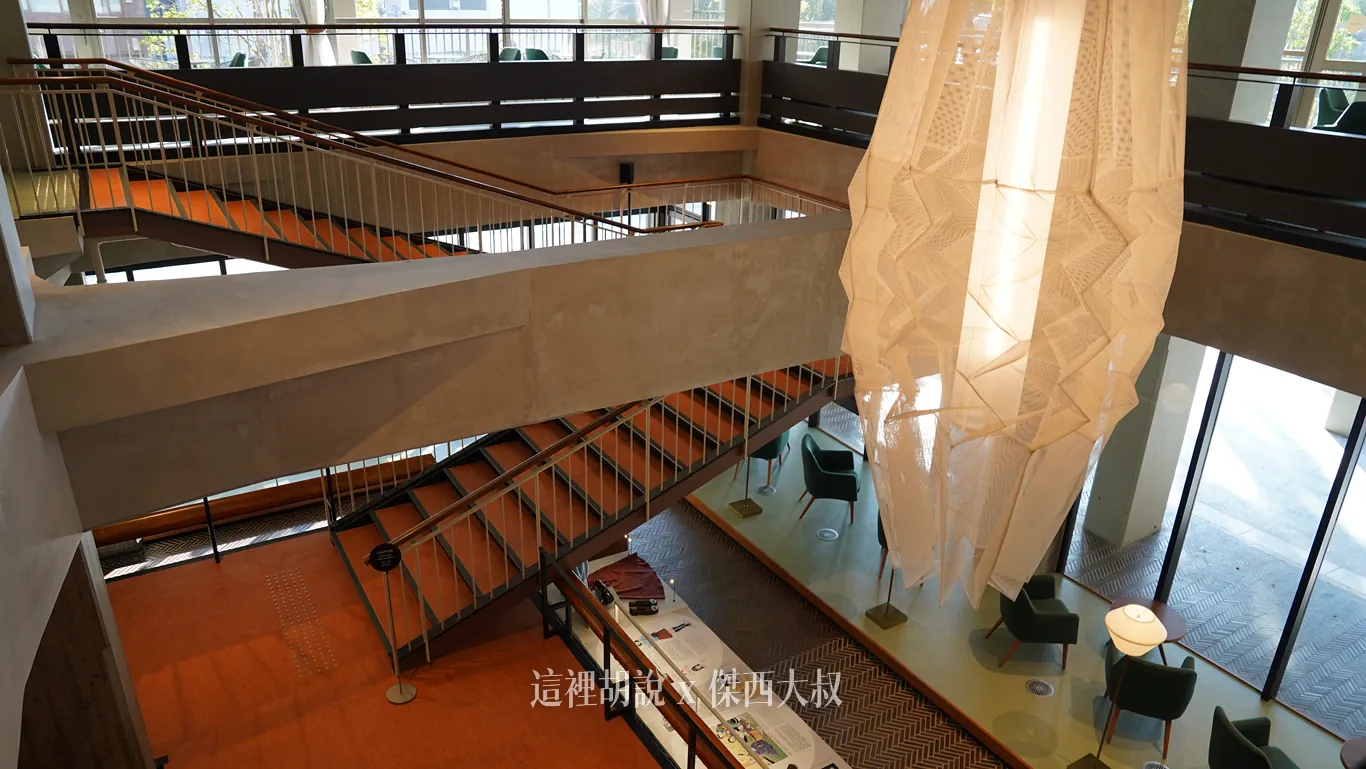 現在一樓往二樓移動的樓梯以及平台 現在一樓往二樓移動的樓梯以及平台