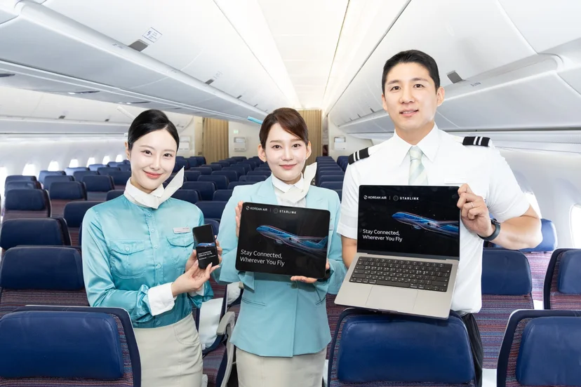大韓航空 9 月 15 日引進星鏈無線網路四架廣體客機首波免費上網 - 這裡胡說 JL TALKS