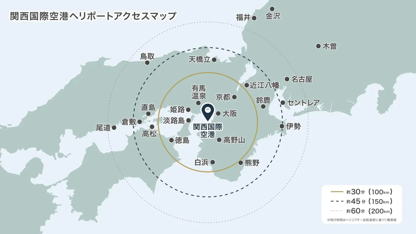 關西機場直飛京都直升機接駁就航 只要25分每席2萬日圓起:採用空中巴士H130低噪音客艙與包機直飛網絡 關西機場直飛京都直升機接駁就航 只要25分每席2萬日圓起:採用空中巴士H130低噪音客艙與包機直飛網絡
