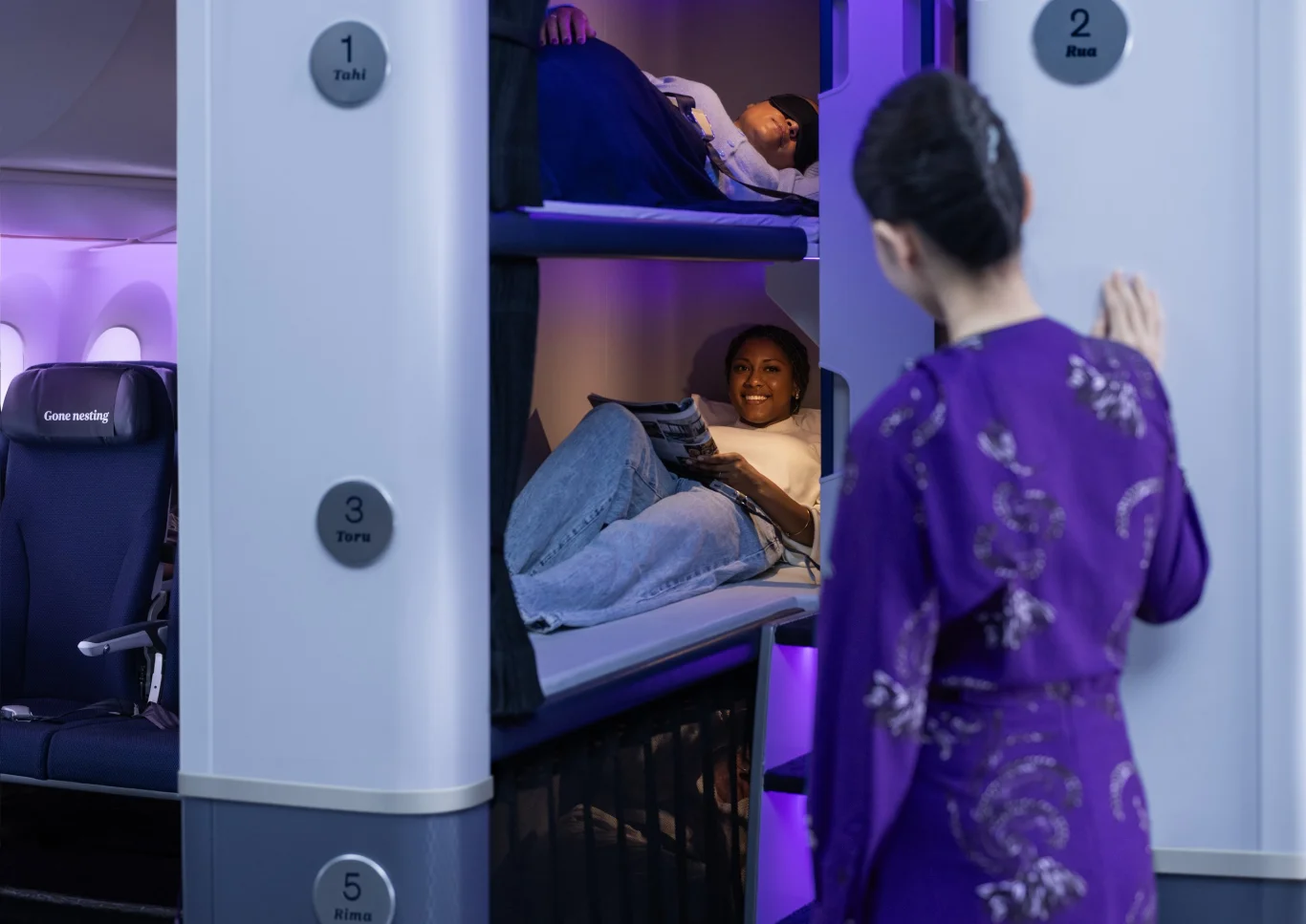 紐西蘭航空Skynest舒眠艙2026年12月登場:四小時$495美金起:奧克蘭紐約航線首發:每次 4 小時且初期每班限 2 個梯次 紐西蘭航空Skynest舒眠艙2026年12月登場:四小時$495美金起:奧克蘭紐約航線首發:每次 4 小時且初期每班限 2 個梯次