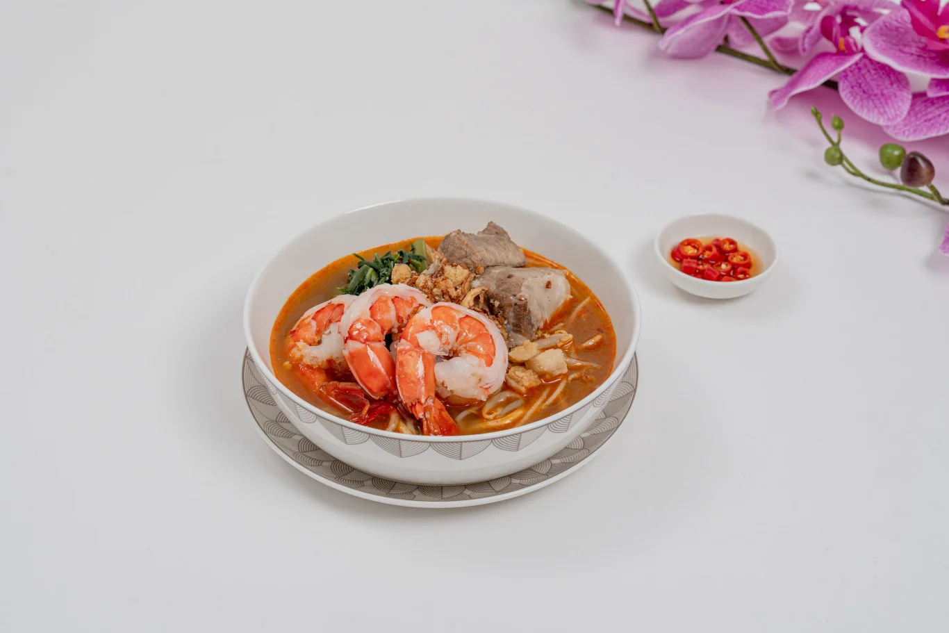 商務艙星式蝦麵湯（Business Class Singapore Style Prawn Noodle Soup）