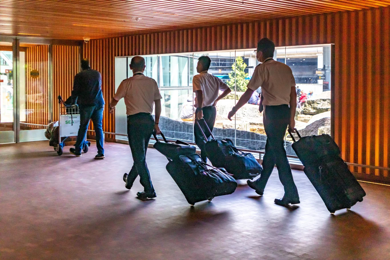 Follow the descending corridor to exit airside and officially enter the Pacific Northwest. Photo / Port of Seattle