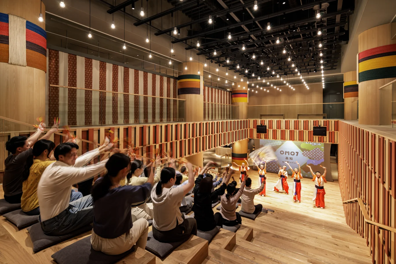 每晚舉辦的夜來祭熱鬧演出示意 每晚舉辦的夜來祭熱鬧演出示意