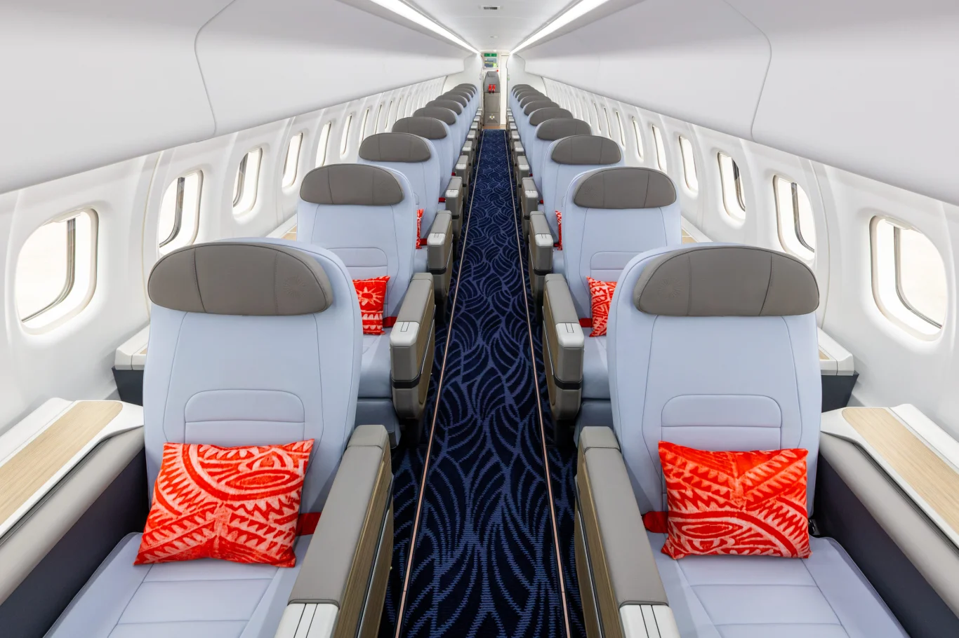 大溪地航空接收全商務艙 ATR-72 僅 26 席 12 月飛波拉波拉島：全機僅設 26 席商務座席 1-1 走道配置融合玻里尼西亞美學